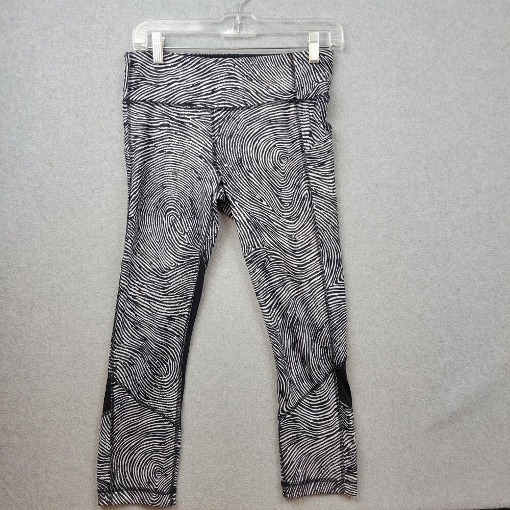Lululemon Pants Womens 6 Groove Crop Yoga‎ Athletic Geometric Pattern Activewear